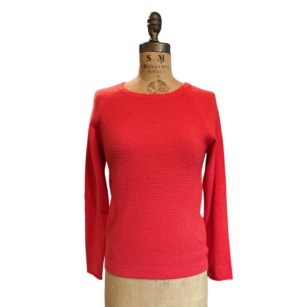 Monoprix Autreton Red Cashmere Sweater France Taille 0 Fits 0–4